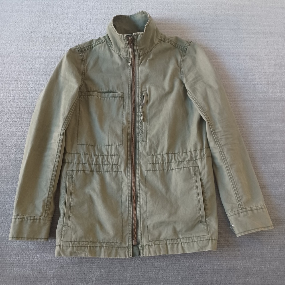 Madewell‎ Fleet Jacket Womens Small Olive Green Military Utility Style Full Zip